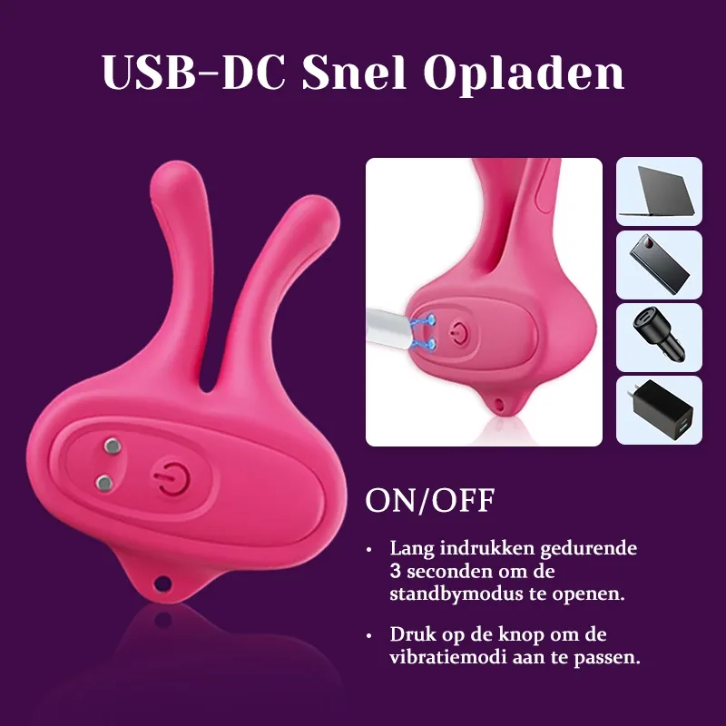 Tepelseksspeeltje - 9 vibratiestanden voor seksueel genot voor koppels