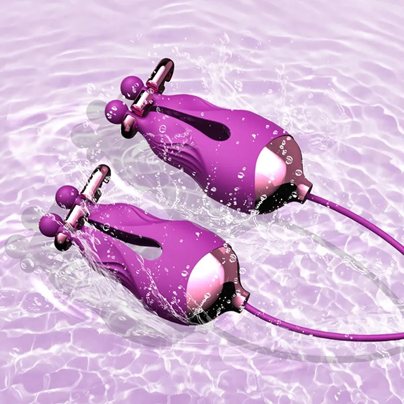 Verstelbare trillende tepelklem met rozetschakelaar