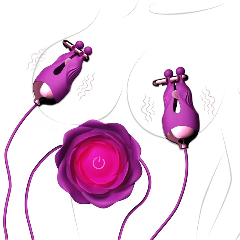 Verstelbare trillende tepelklem met rozetschakelaar