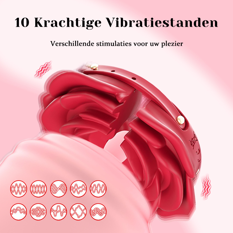Draagbare rozentepelvibrator - Verstelbare magnetische clip