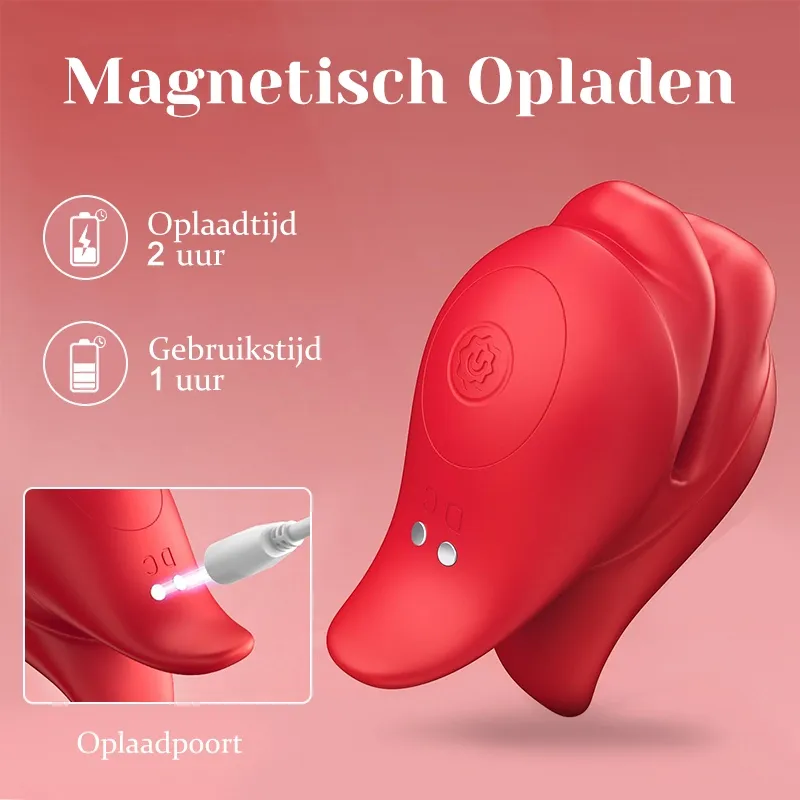 APP/Afstandsbediening - Superkrachtige trillende tepelklemmen