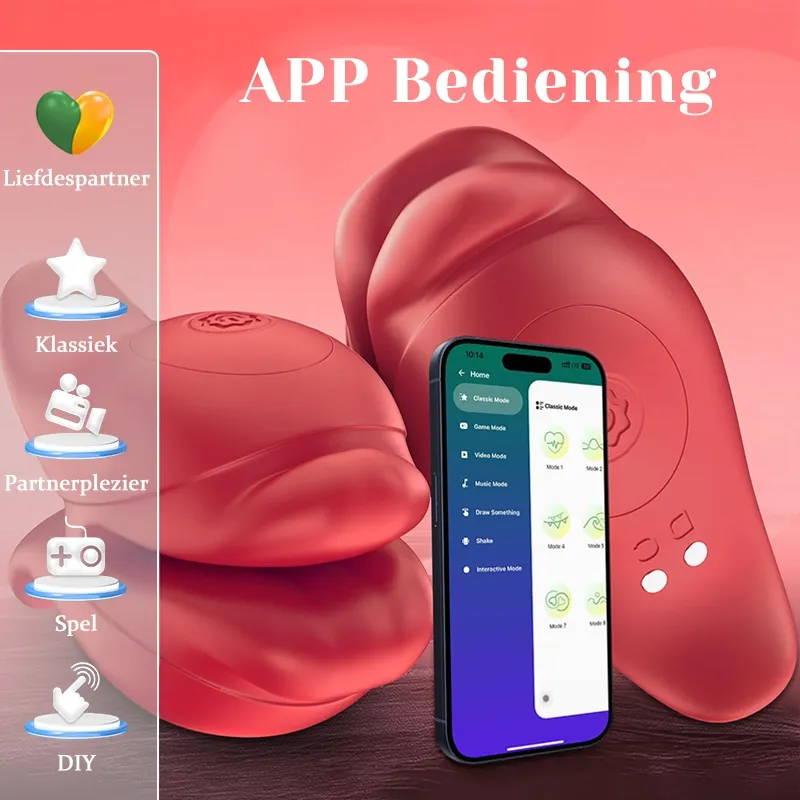 APP/Afstandsbediening - Superkrachtige trillende tepelklemmen