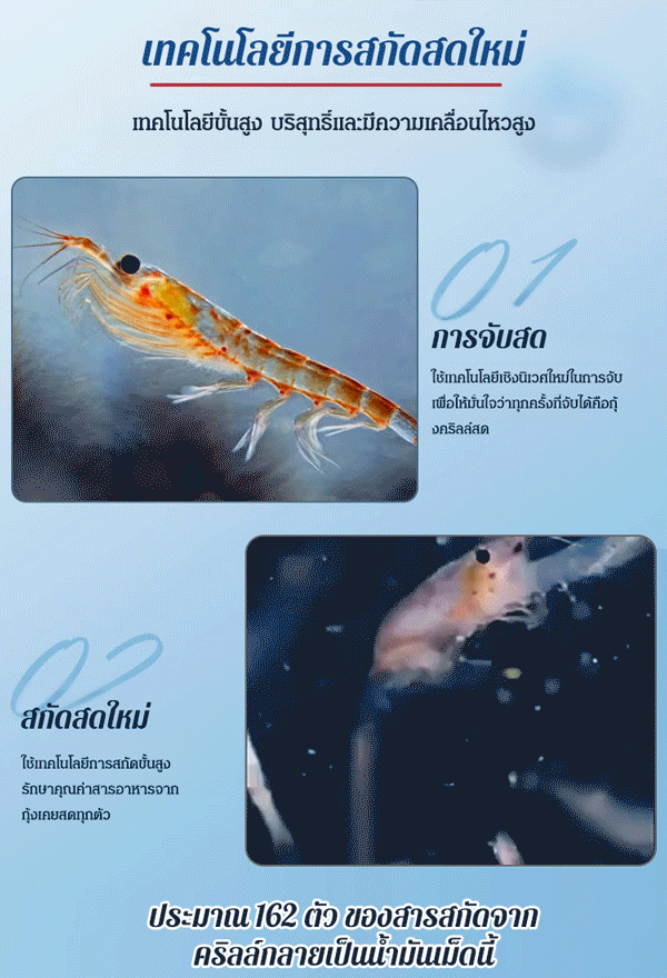น้ำมันคริลล์แบบแคปซูลจากแอนตาร์กติก
