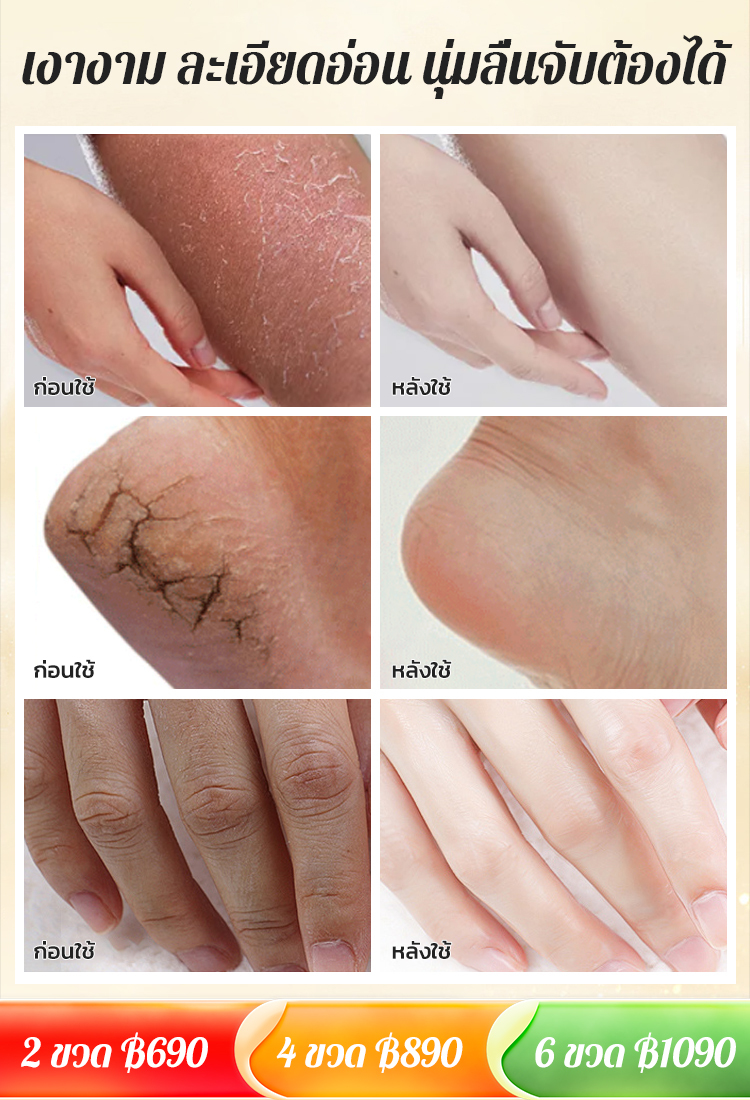 【ใช้ได้ทั่วร่างกาย】ครีมทามือสูตรน้ำมันม้าแบบใหม่