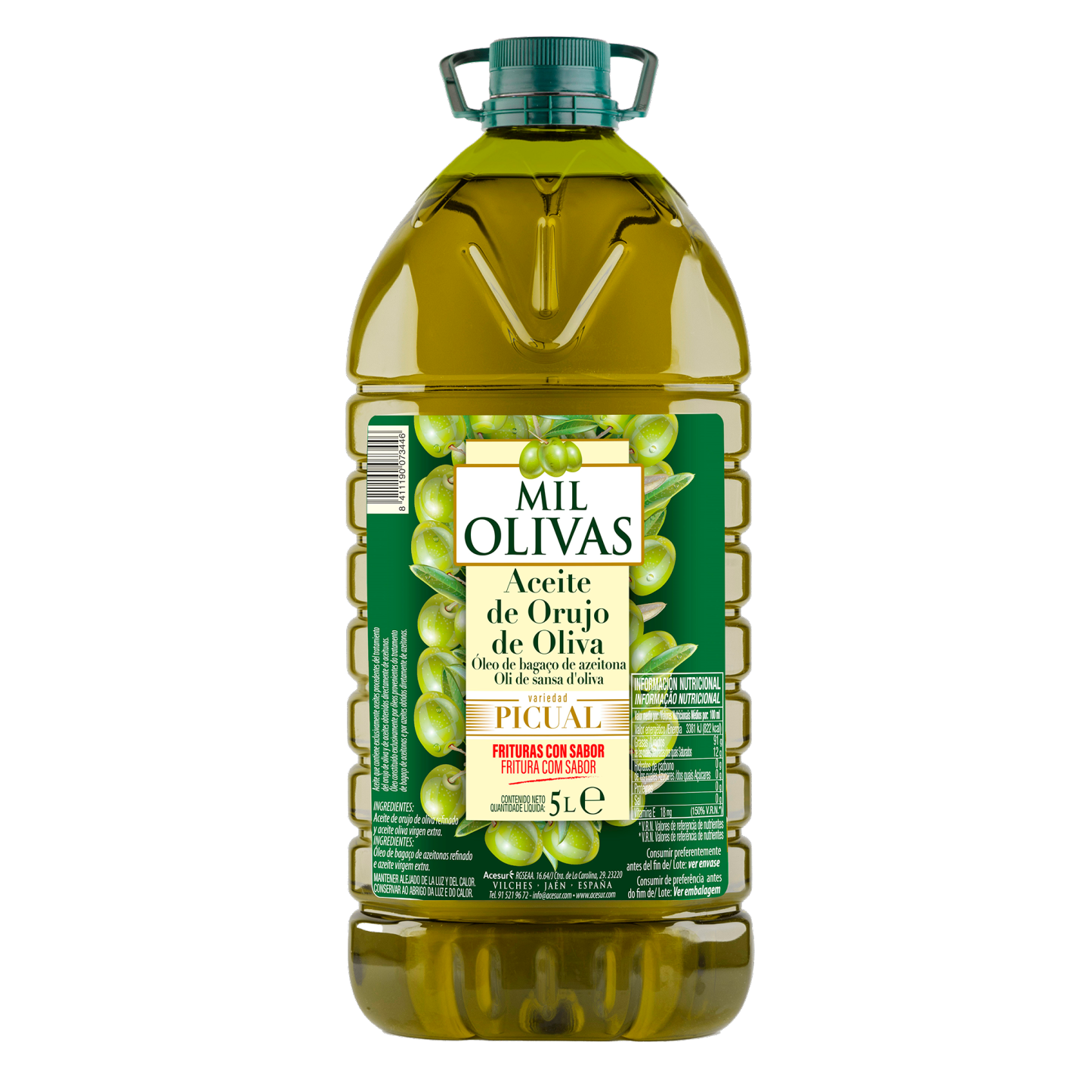 Aceite de orujo de oliva picual Mil Olivas garrafa de 5L