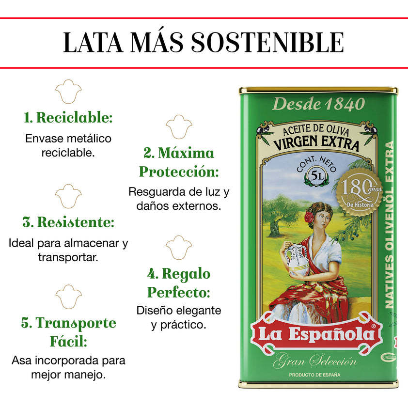 Aceite de Oliva Virgen Extra Gran Selección Lata 5 litros