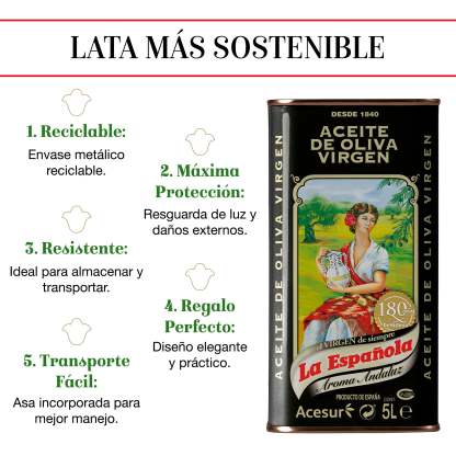 Aceite de Oliva Virgen Aroma Andaluz La Española en Lata 5L