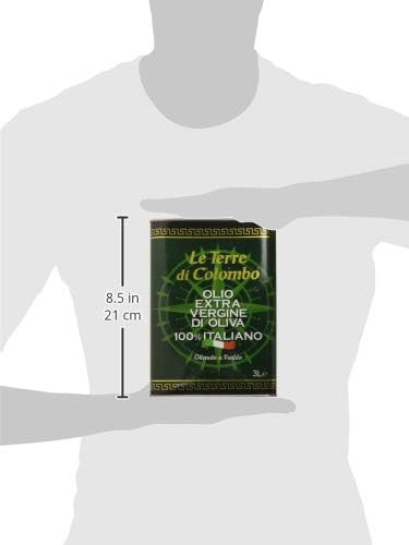 Le Terre di Colombo – Aceite de oliva virgen extra 100 % italiano, lata de 3 L