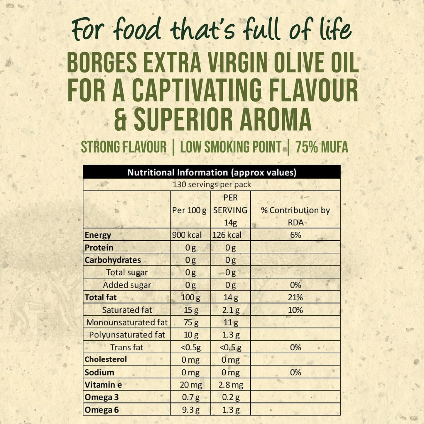 Borges - Aceite de Oliva Virgen Extra Variedad Picual Borges - Equilibrado y Sabroso - Bajo en grasas saturadas - Especial para Aliñar y Parillas - Vegano - Botella de vidrio de 750 mililitros