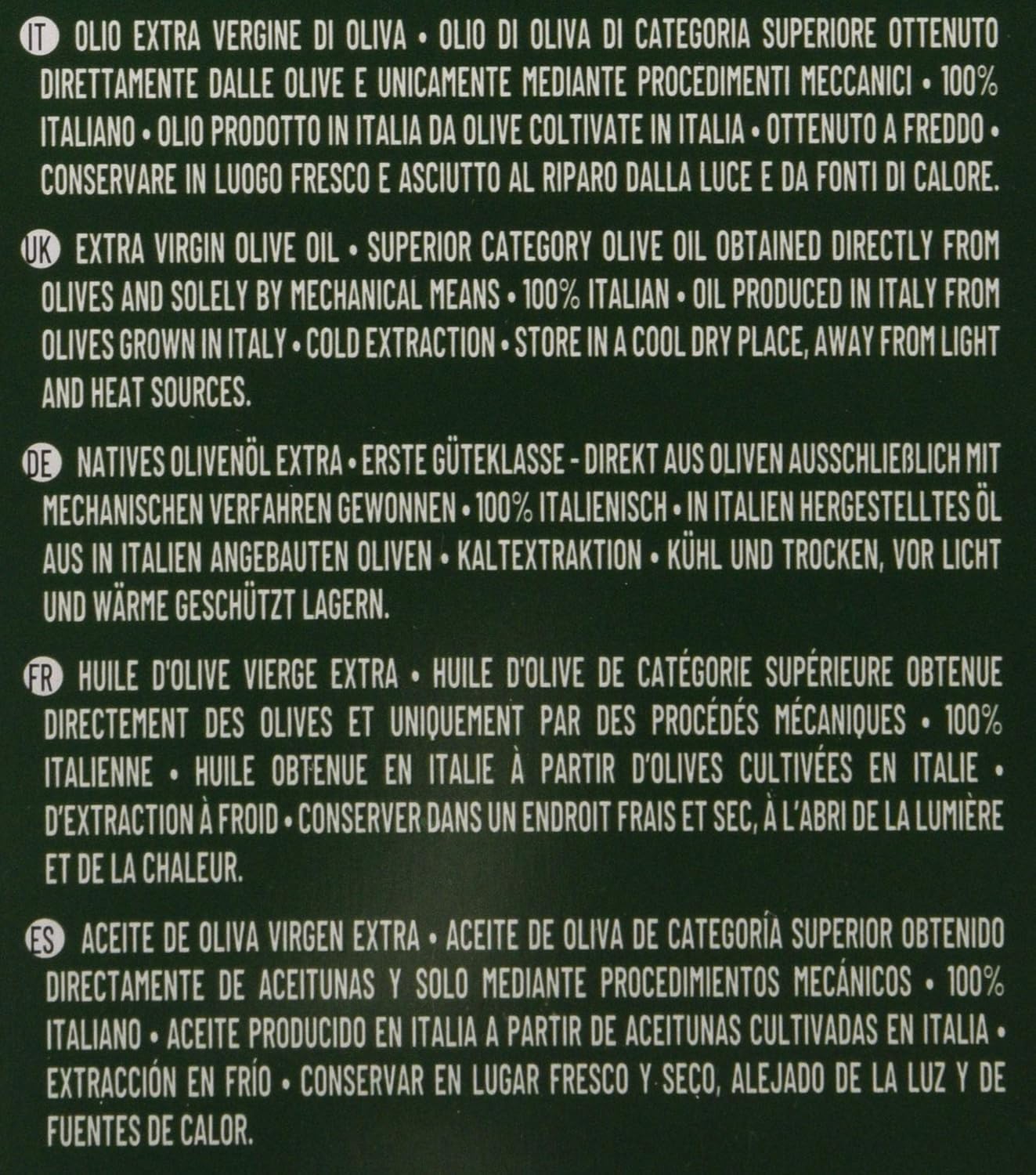 Le Terre di Colombo – Aceite de oliva virgen extra 100 % italiano, lata de 3 L