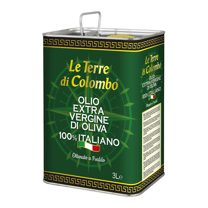 Le Terre di Colombo – Aceite de oliva virgen extra 100 % italiano, lata de 3 L &5 L 