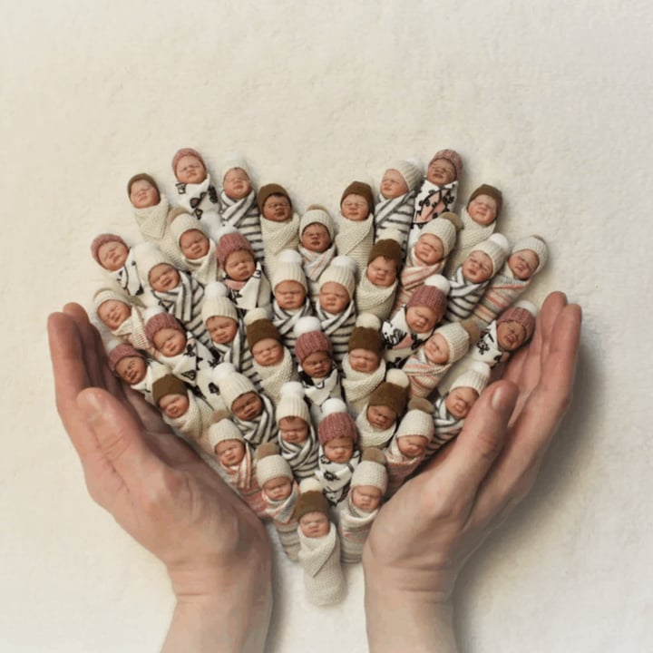 Mini Reborn Baby Doll - Epic Real (Random delivery in 40 dolls）