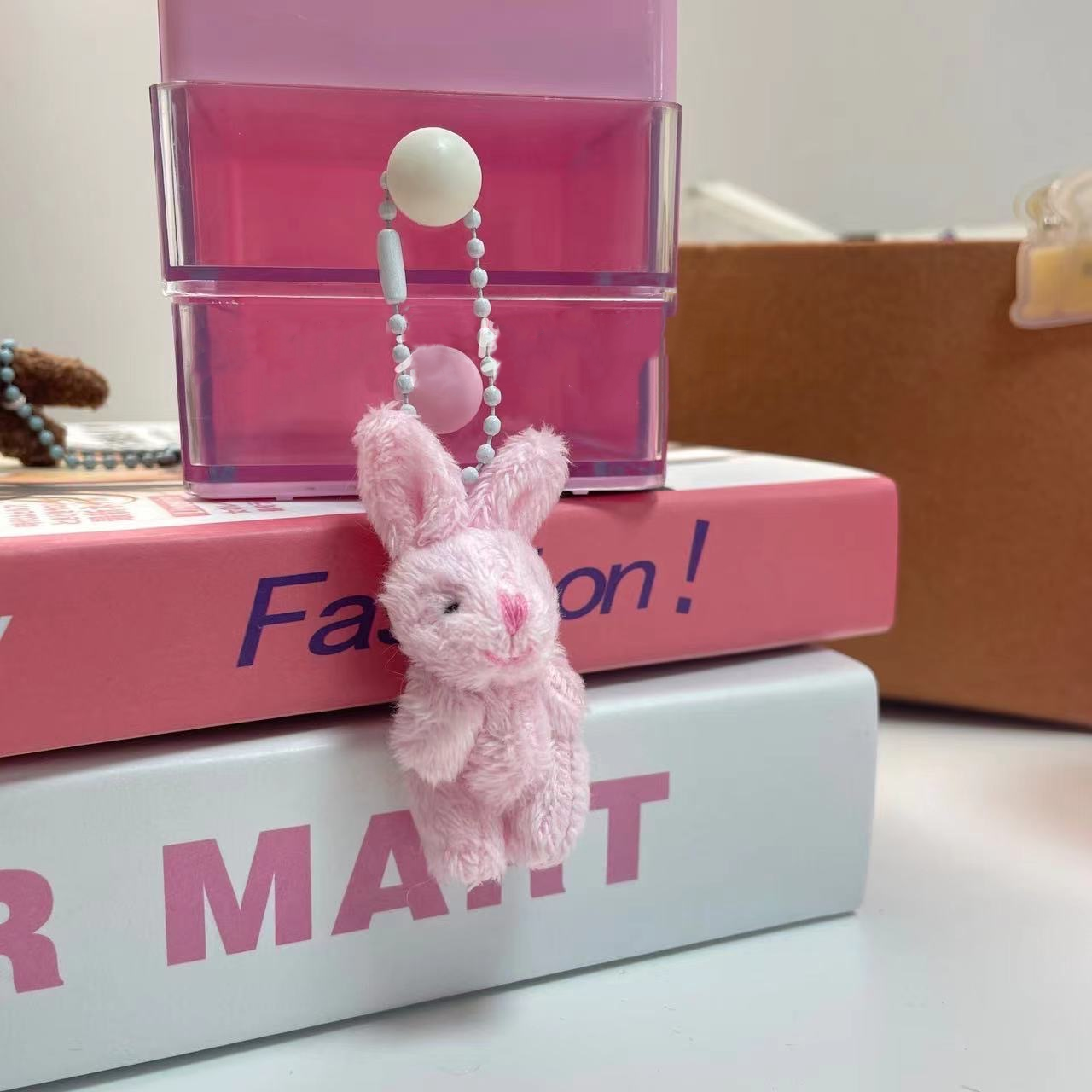 Pink Bunny Cute Keychain