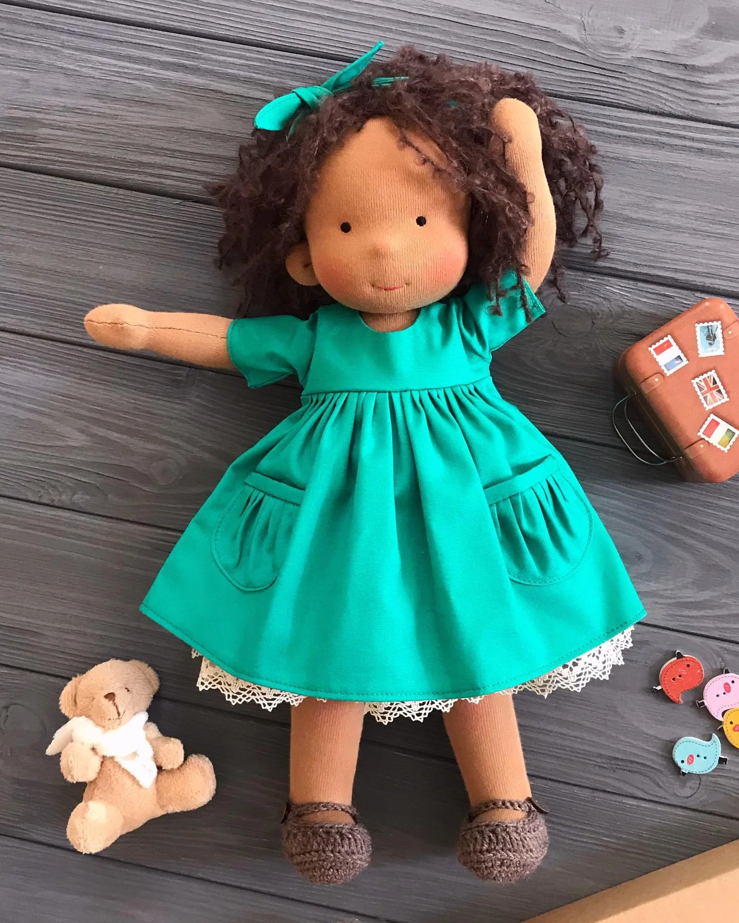 Handmade Waldorf Doll - Paisley