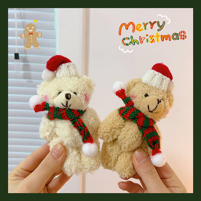 12cm Christmas Bear Plush Toys Cute Bear