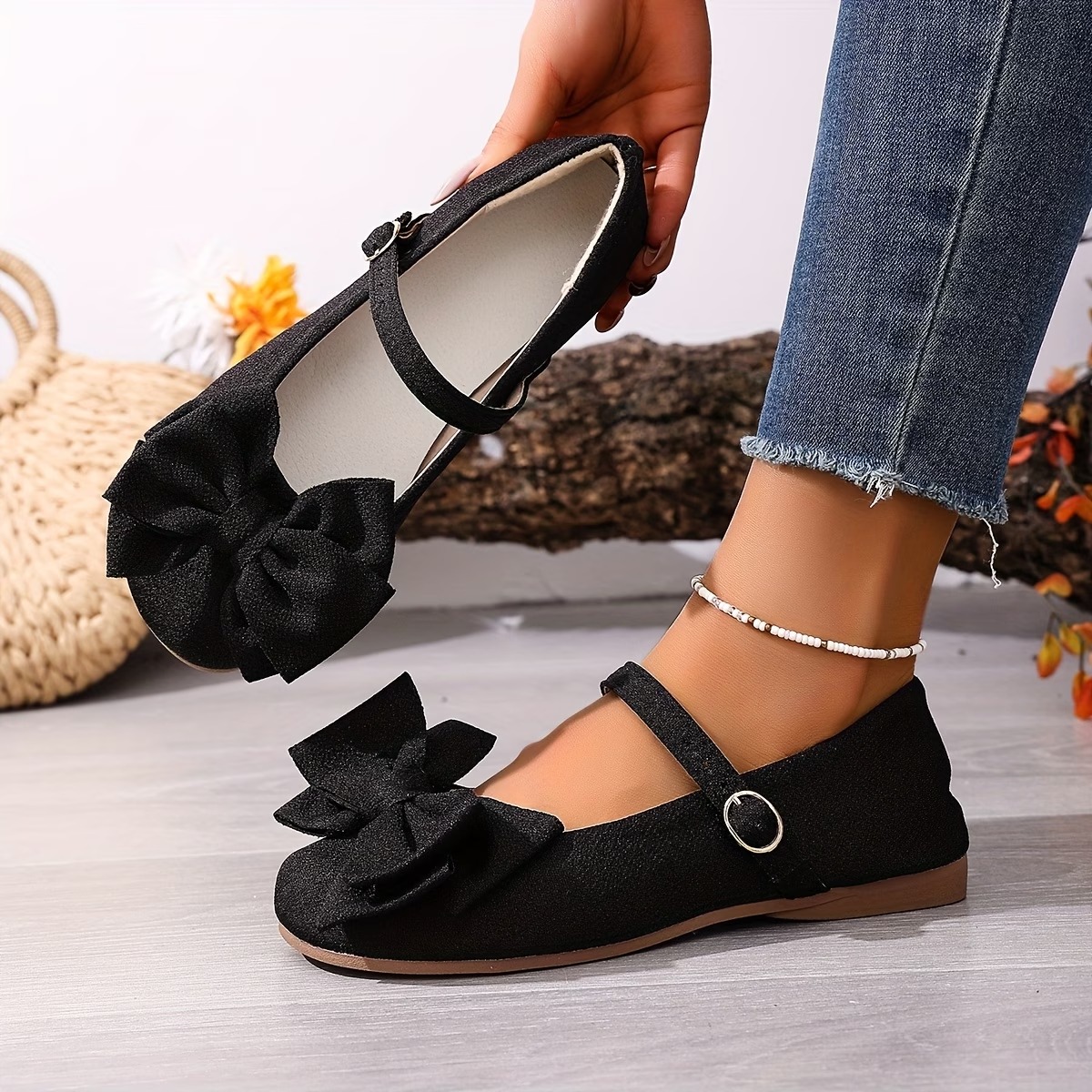 Women's Bowknot Mary Jane Flat Shoes