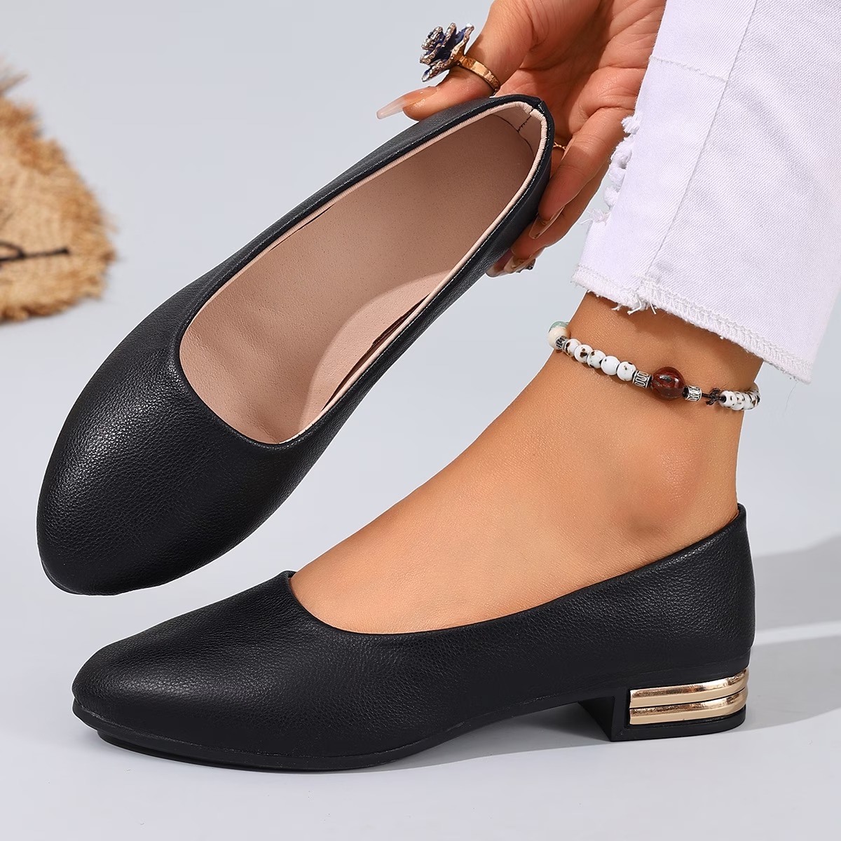 Women's Leather Comfy Flat Loafers