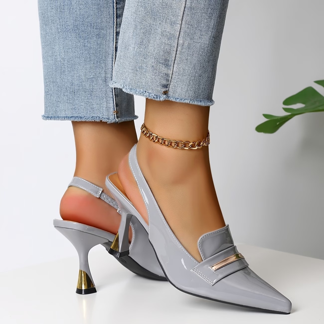 Women's Elegant Slingback Heeled Sandals