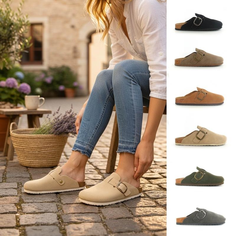 Women's Comfort Buckled Mules