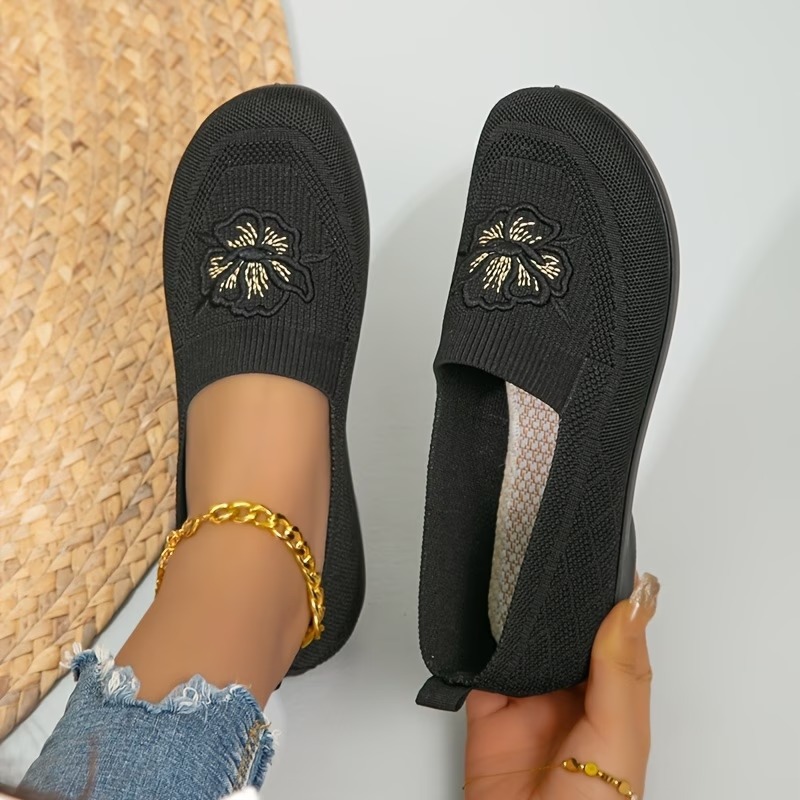 Women's Flying Mesh Floral Mom Shoes