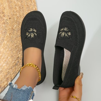 Women's Flying Mesh Floral Mom Shoes