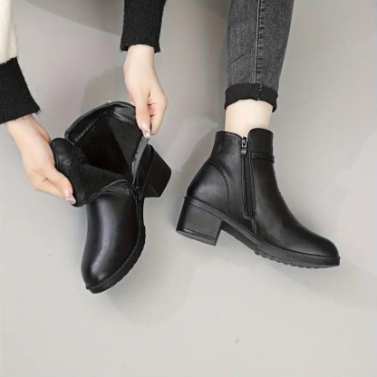 Winter Thick Heel Medium Heel Short Boots