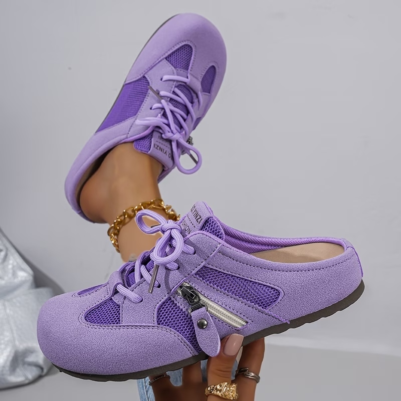 Women's Mesh Zipper Sneakers