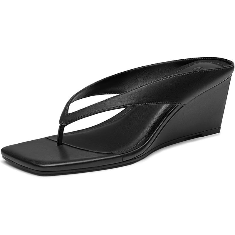 Women's Athlefit Trendy Dressy Low Wedge Sandals