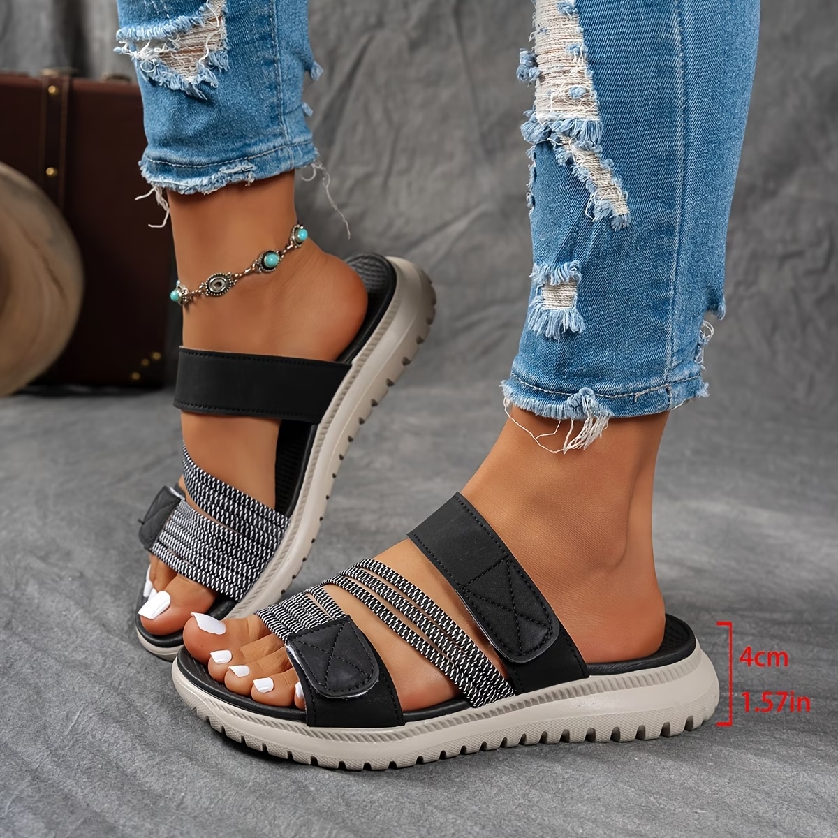 Women's Elastic Webbing Slippers