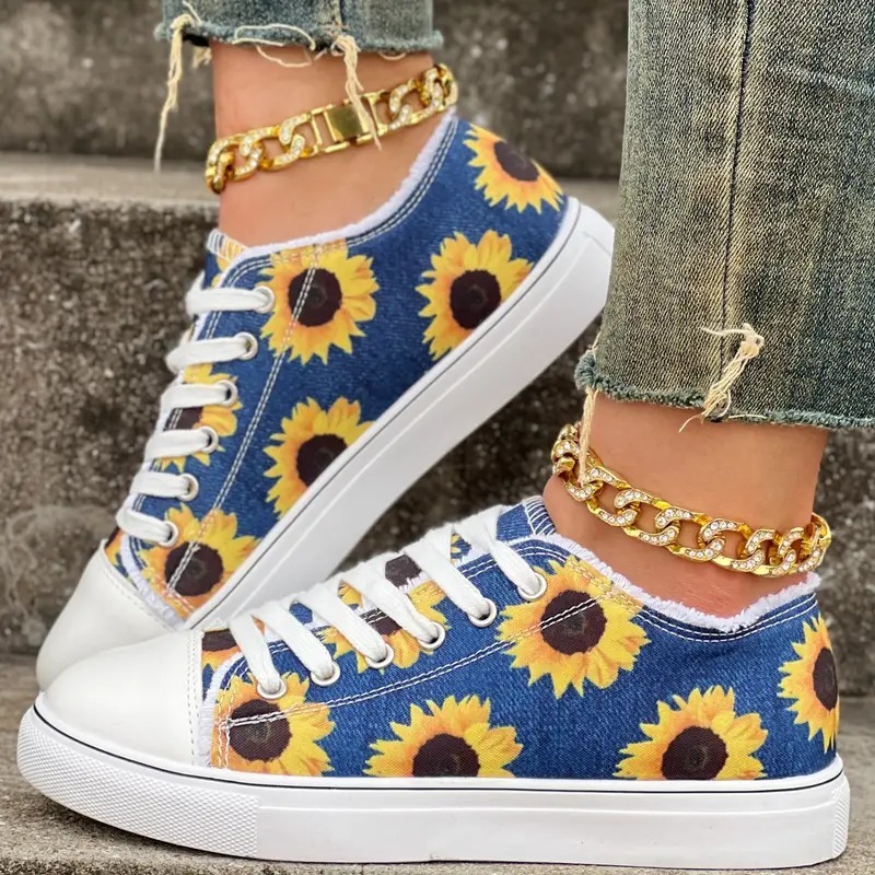 Womens Sunflower Canvas Shoes