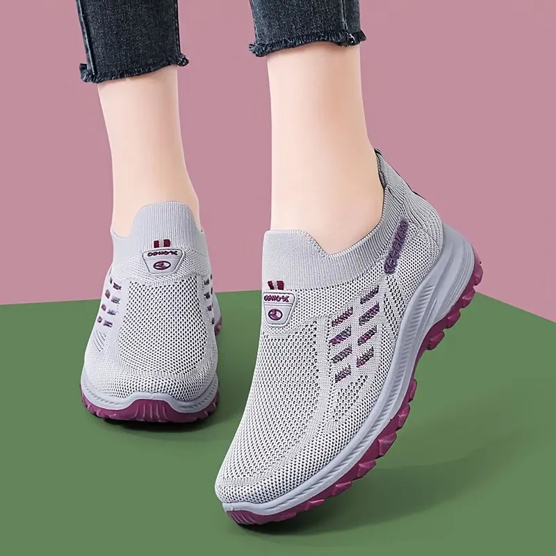 Women's Knit Closed Slip-On Casual Trainers