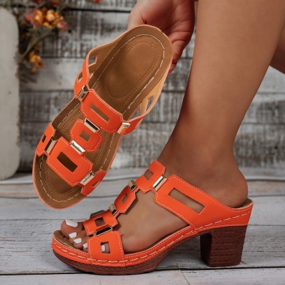 Women's Hollow Out Peep Toe Sandals