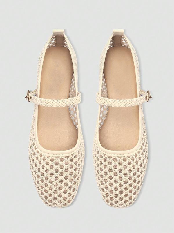 Women's Mesh Ballet Mary Jane Flats