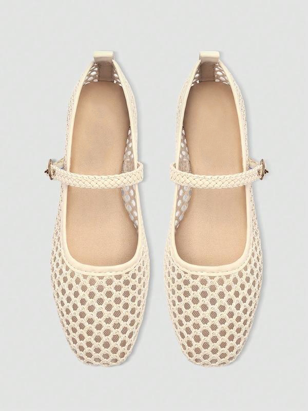 Women's Mesh Ballet Mary Jane Flats
