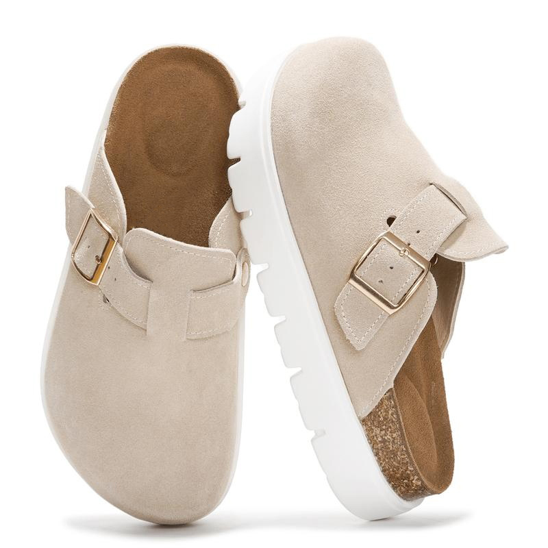 Women's Genuine Leather Platform Clogs