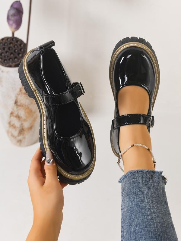 Women's Thick Sole Mary Jane Loafers