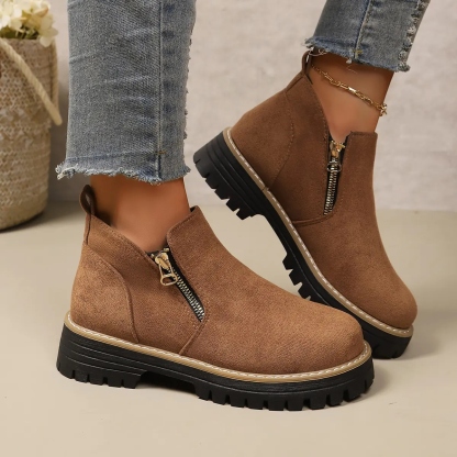 Women's Platform Low-heeled Ankle Boots