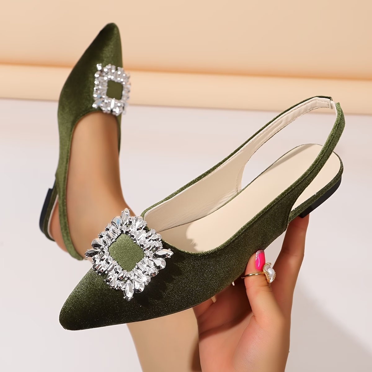 Women's Velvet Non Metal Heels