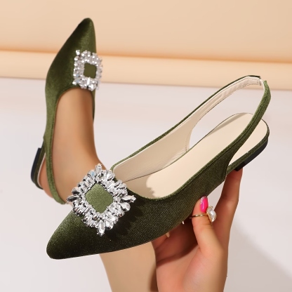 Women's Velvet Non Metal Heels