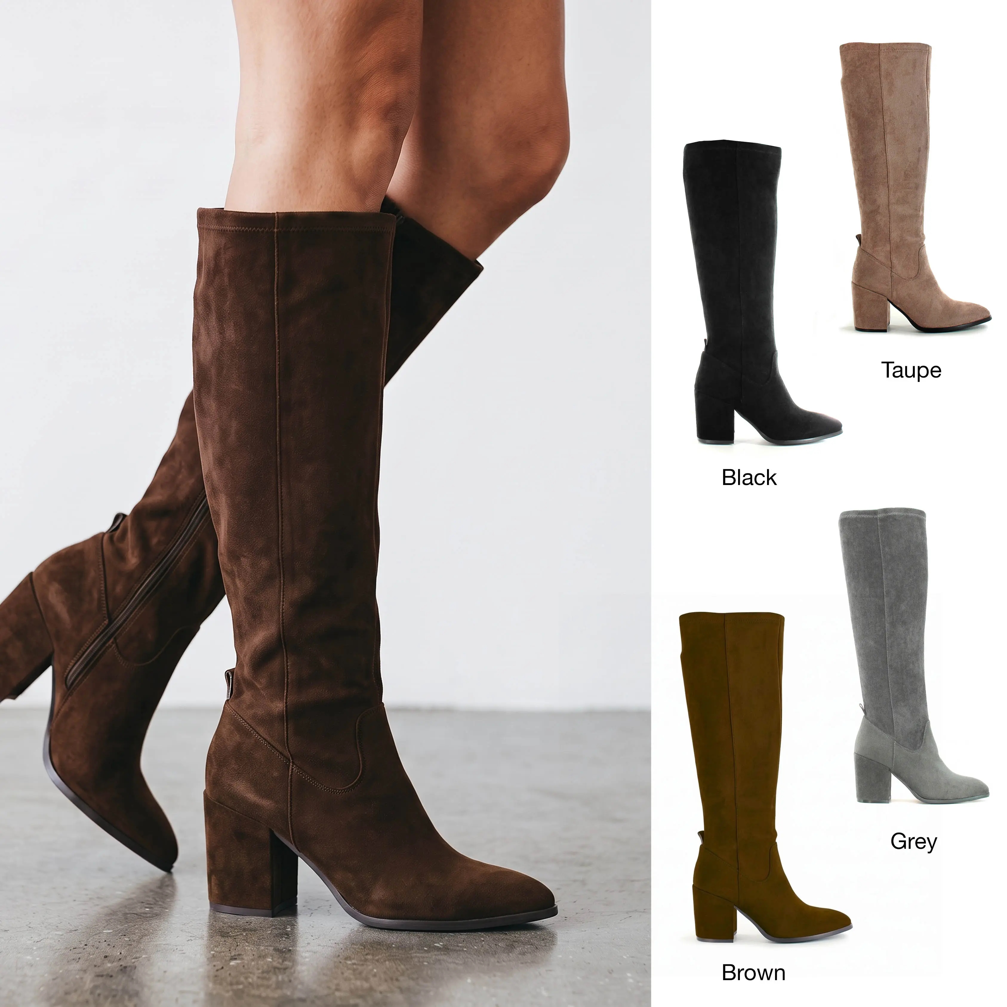 Magic Stretch Block Heel Boots