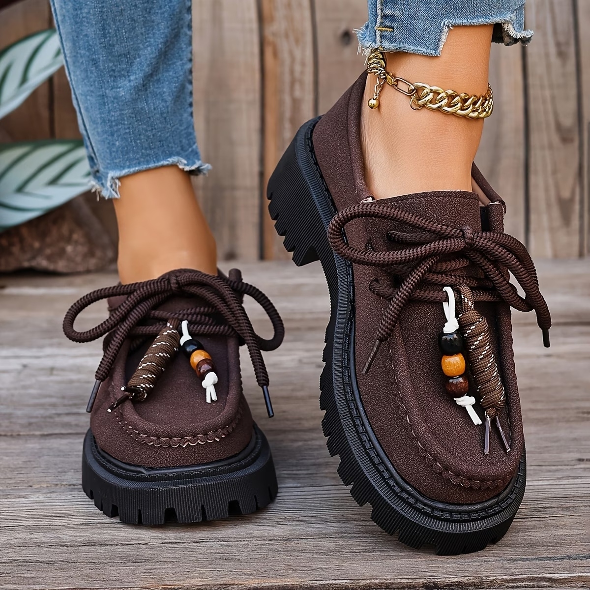 Women's Lace-Up Oxford Shoes
