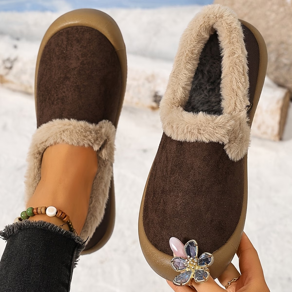 Women's Fleece-Lined Warm Short Boots
