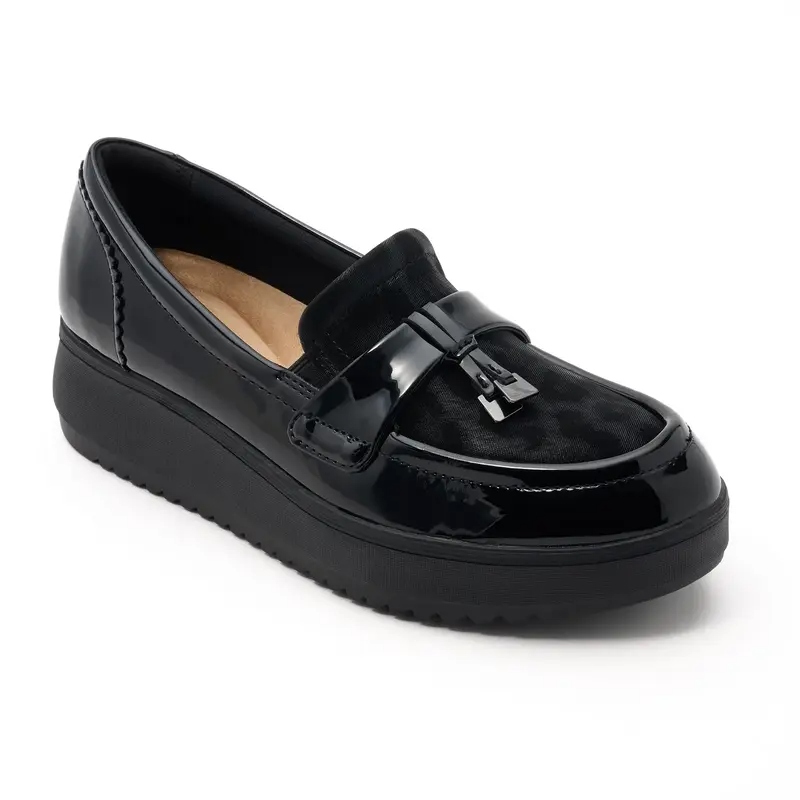 Synthetic & Leather Loafers