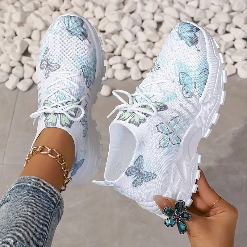 Women's Butterfly Pattern Sneakers