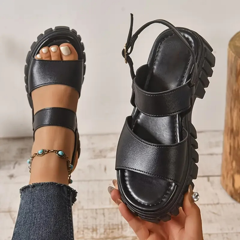 Buckle Strap Stylish Platform Sandals