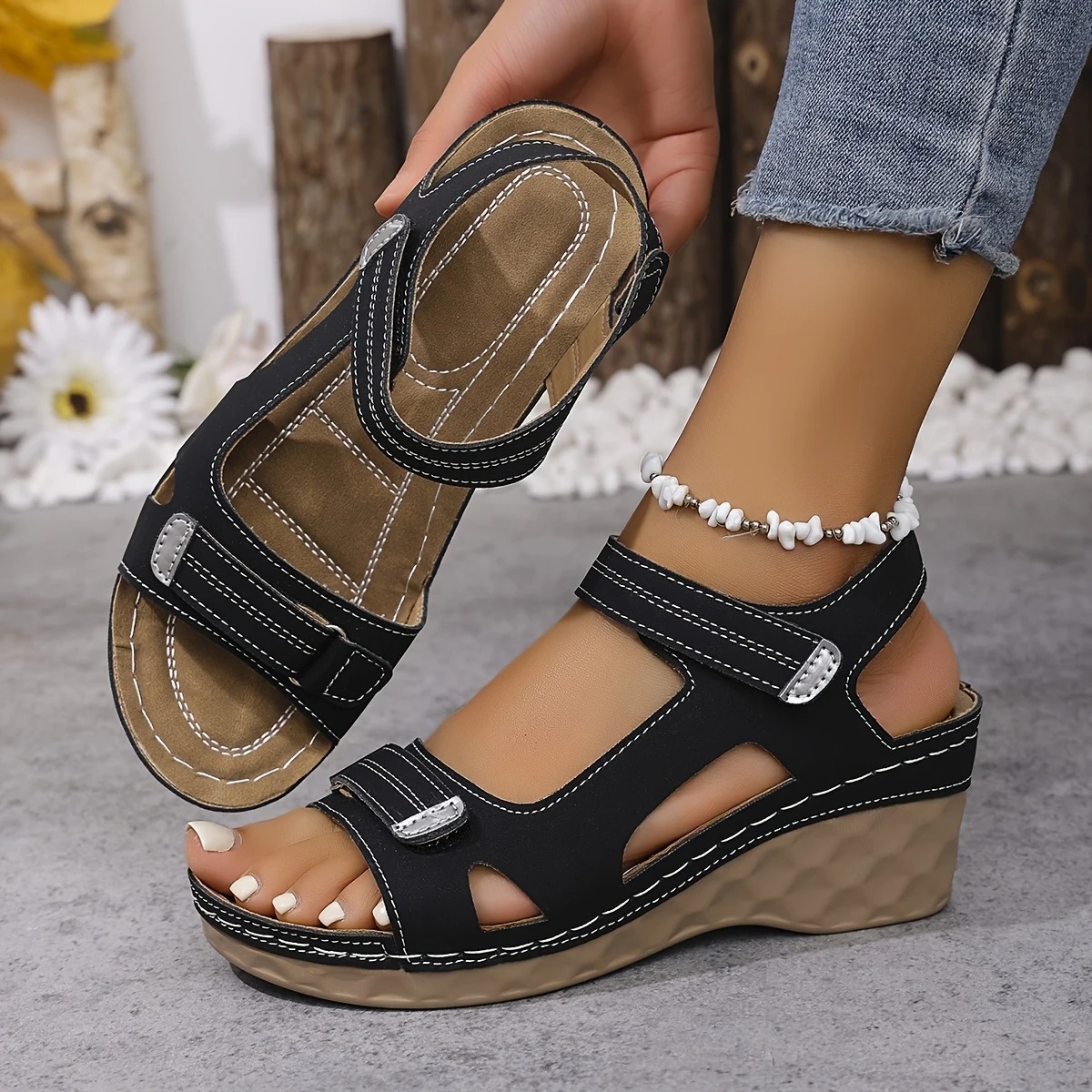 Women's Summer Adjustable Wedge Sandals