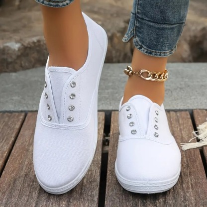 Women's Rhinestone Slip-On Flat Shoes