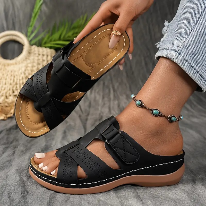 Arch Support Slip-On Platform Beach Sandals