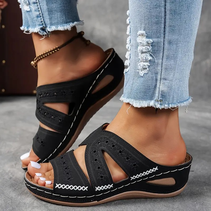 Summer Easy Slip-On Wedge Sandals