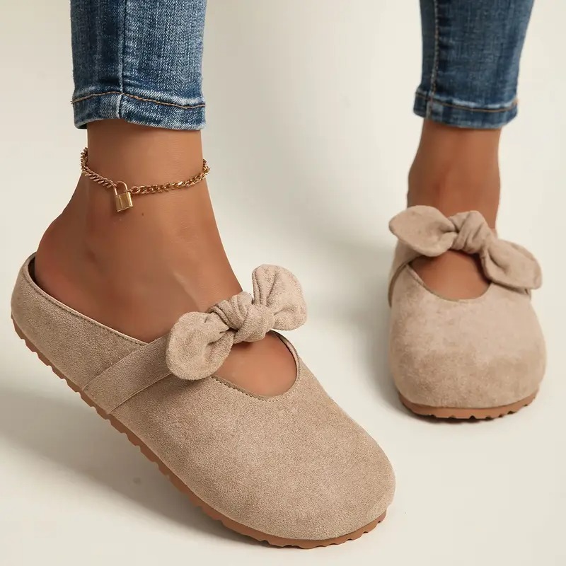 Women's Bow Detail Slip-On Mules